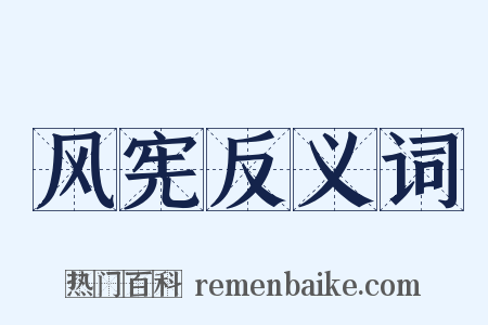风宪反义词是什么意思的图片